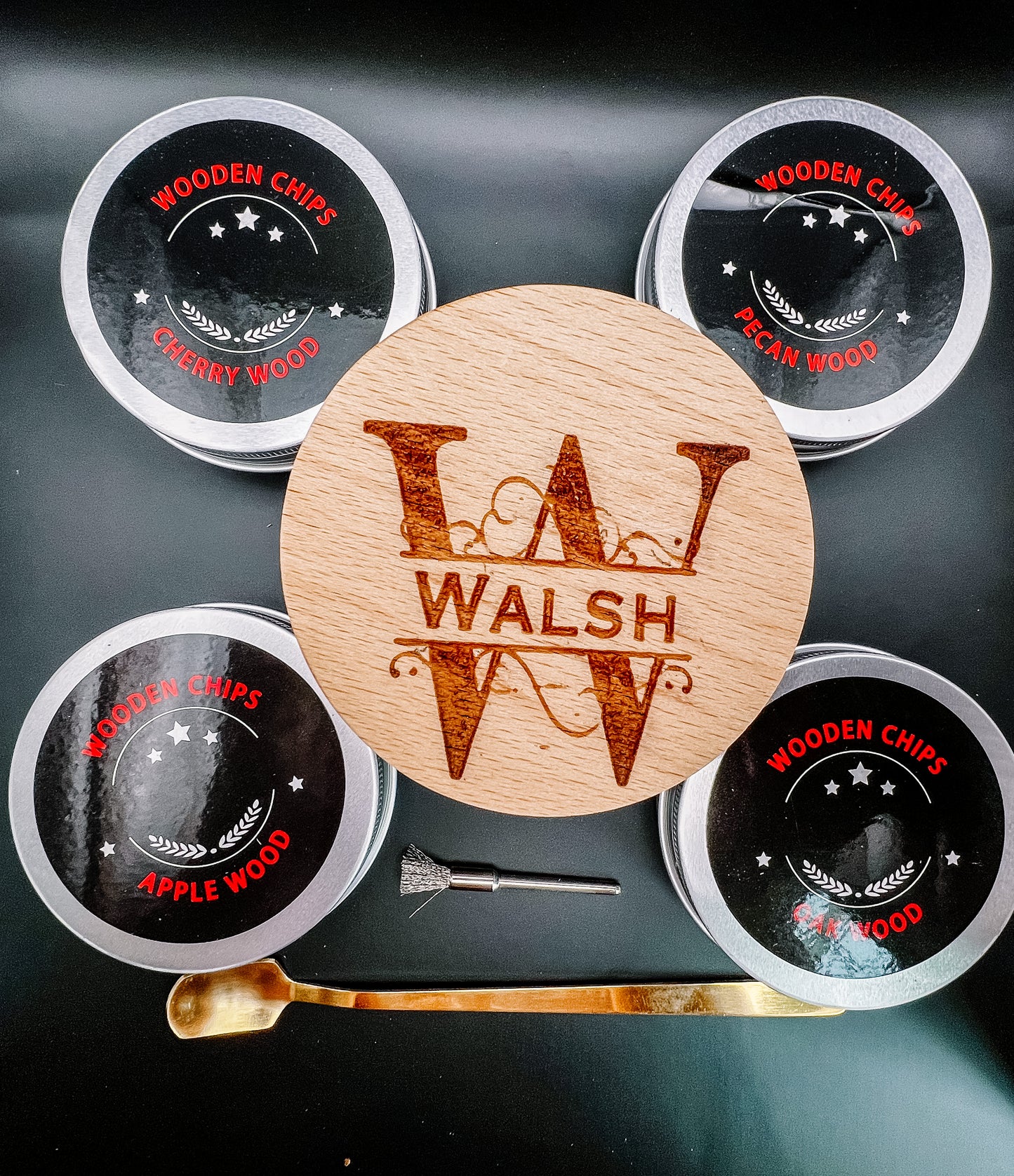 Personalized Cocktail Smoker Kit with 4 Flavors Wood Chips