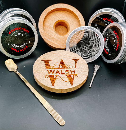 Personalized Cocktail Smoker Kit with 4 Flavors Wood Chips