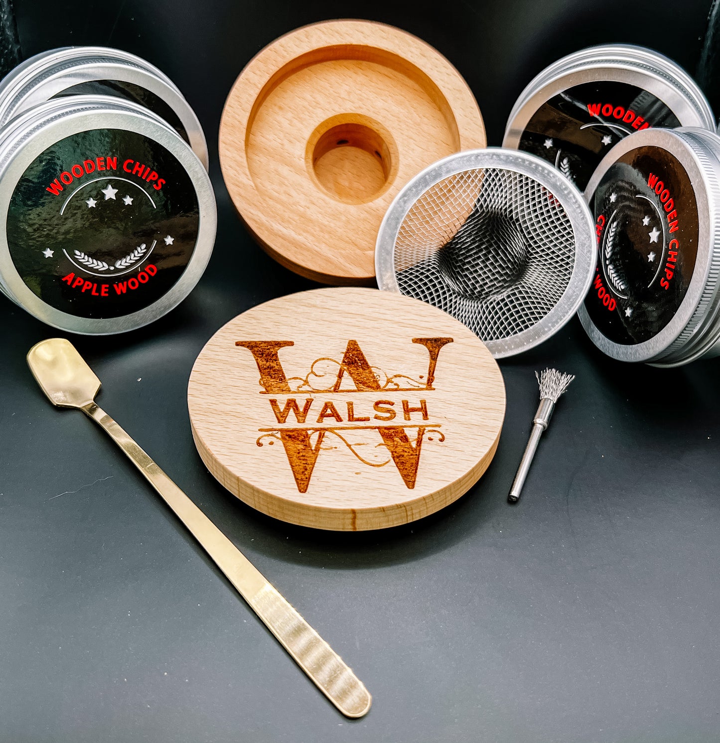 Personalized Cocktail Smoker Kit with 4 Flavors Wood Chips