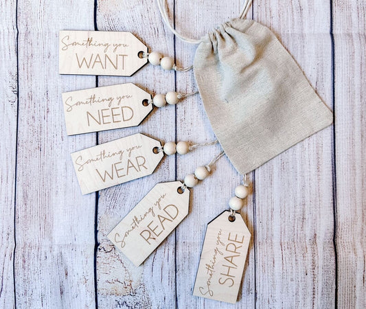 5 Gift Rule Wood Gift Tags