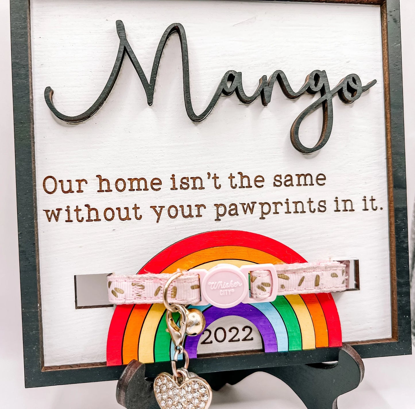 Personalized Pet Memorial Sign & Collar Holder