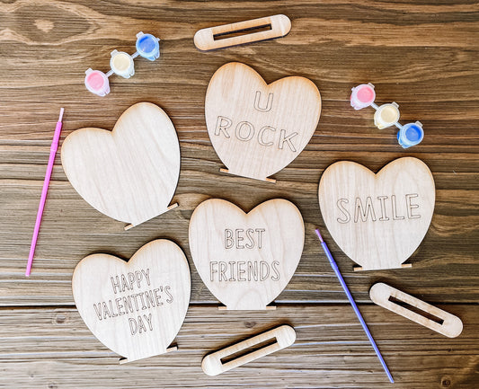DIY Valenitine Conversation Heart Paint Craft Kit