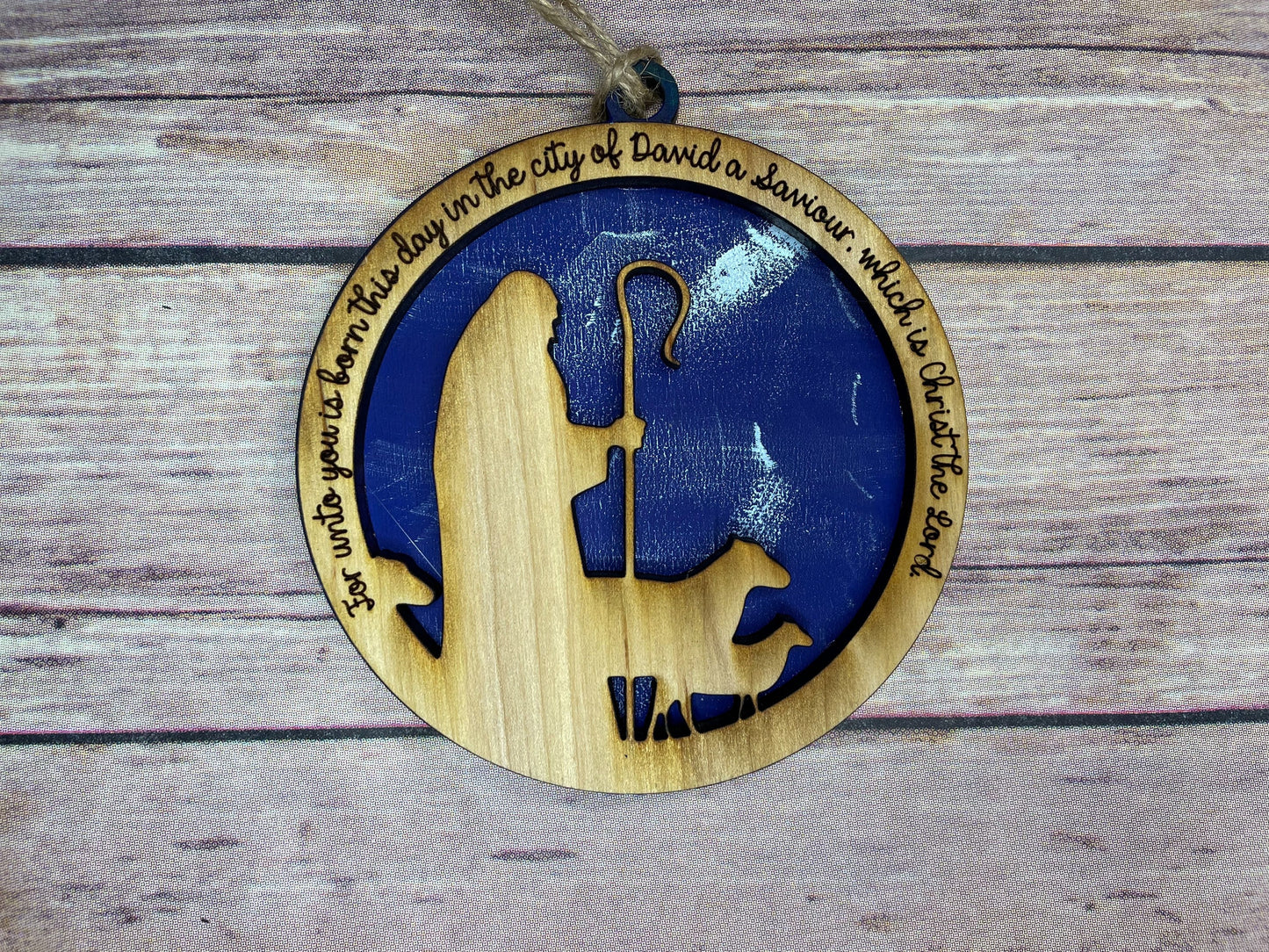 Hand painted Wooden Nativity Ornament Set