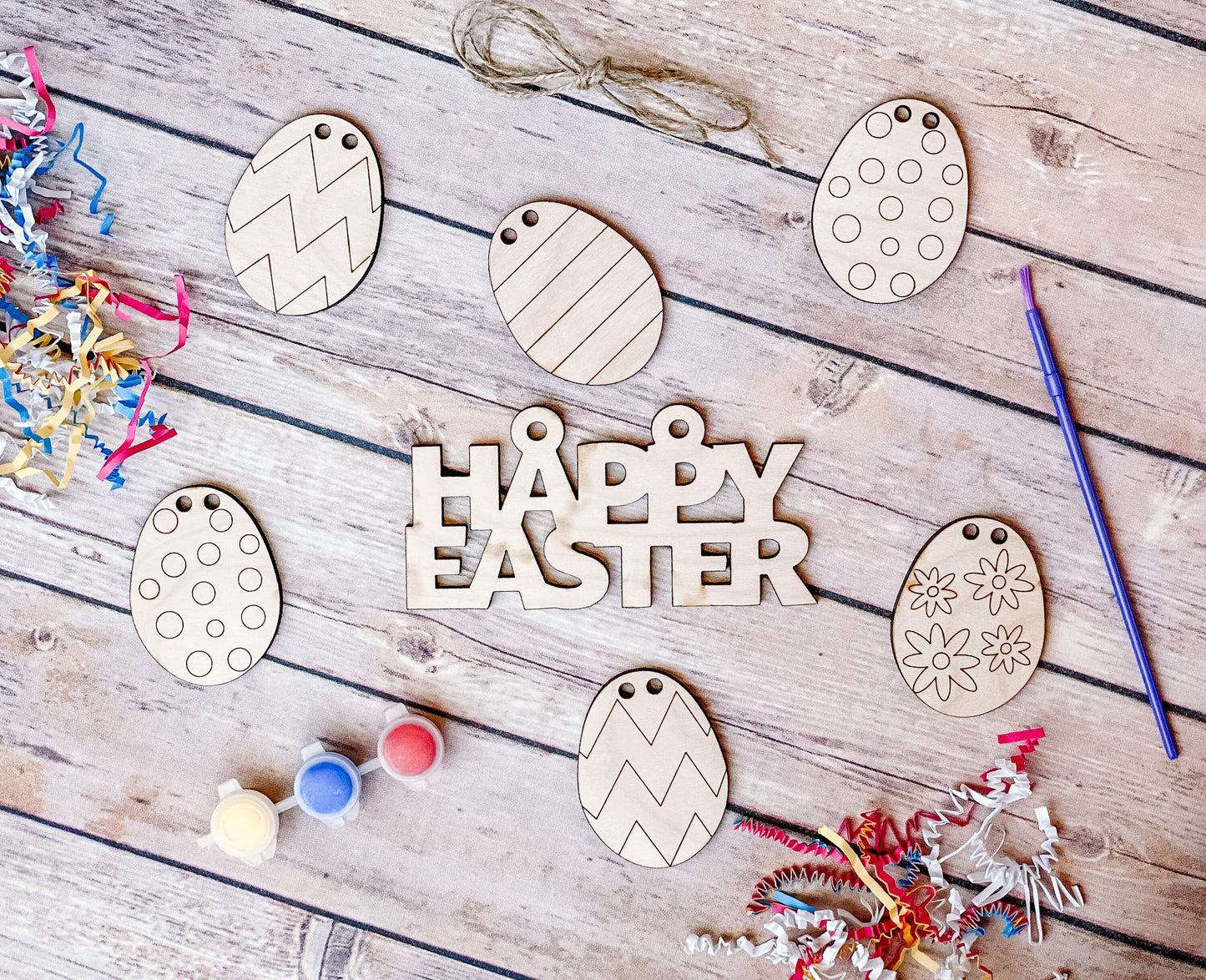 DIY Easter Mini Garland Paint Your Own Decor