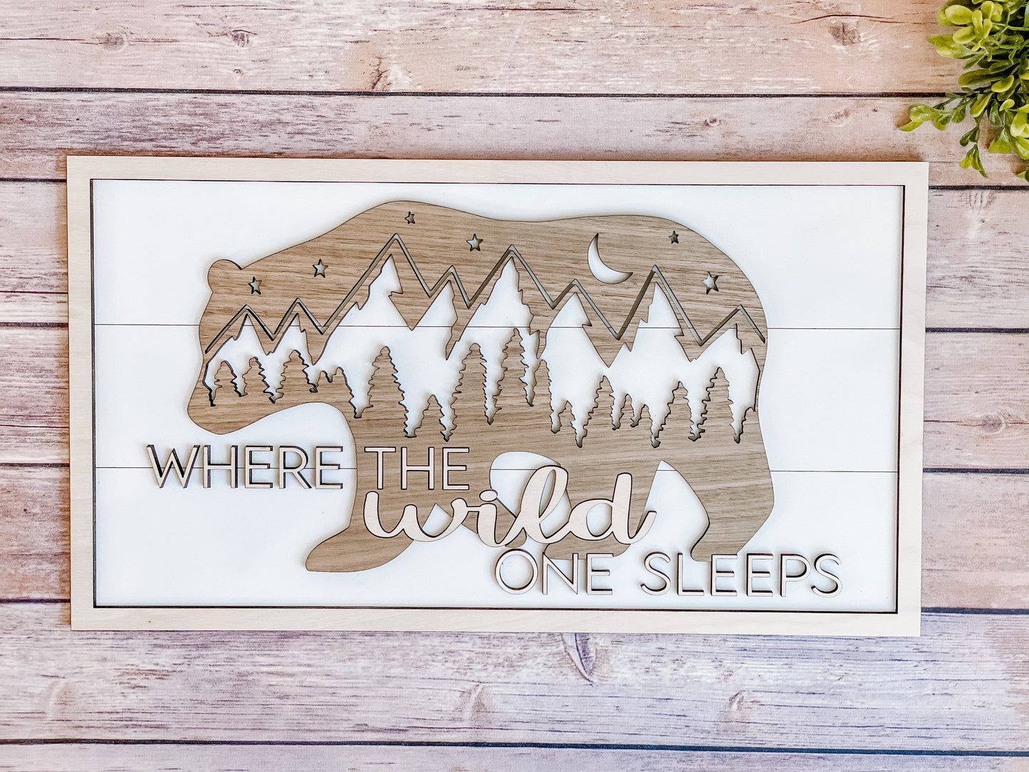 Where The Wild One Sleeps Nursery Sign