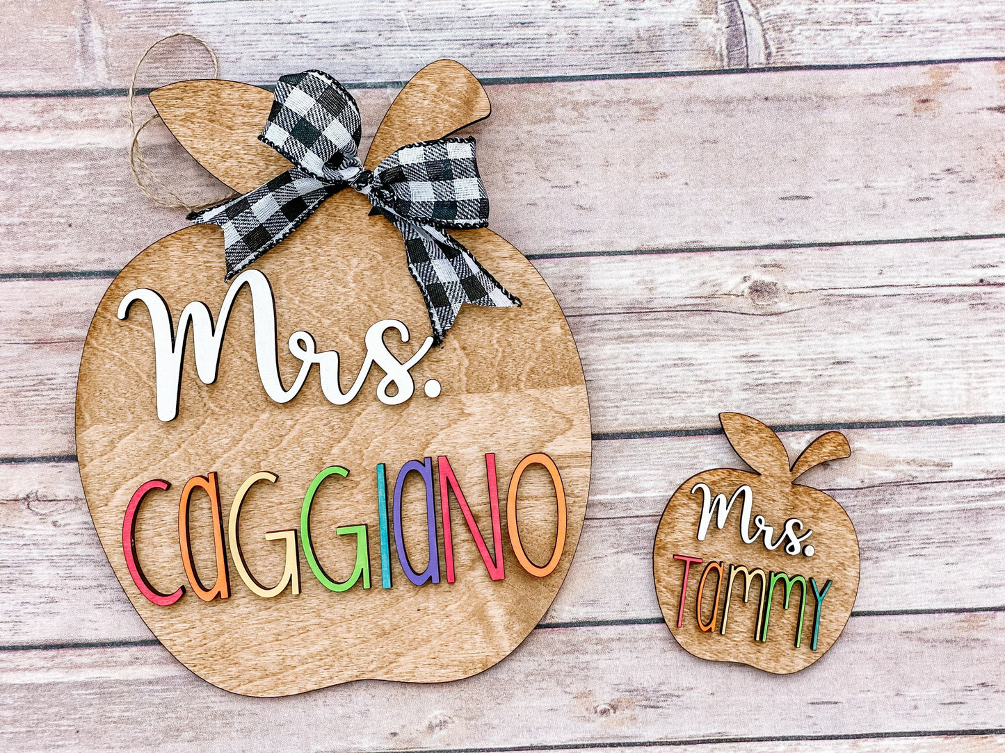 Personalized Apple Teacher Sign