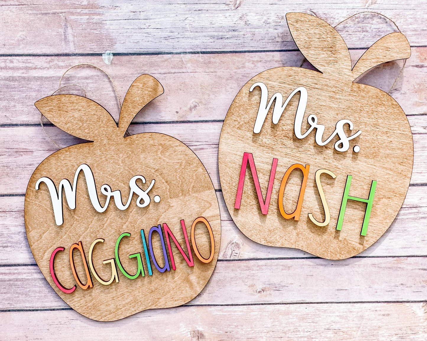 Personalized Apple Teacher Sign
