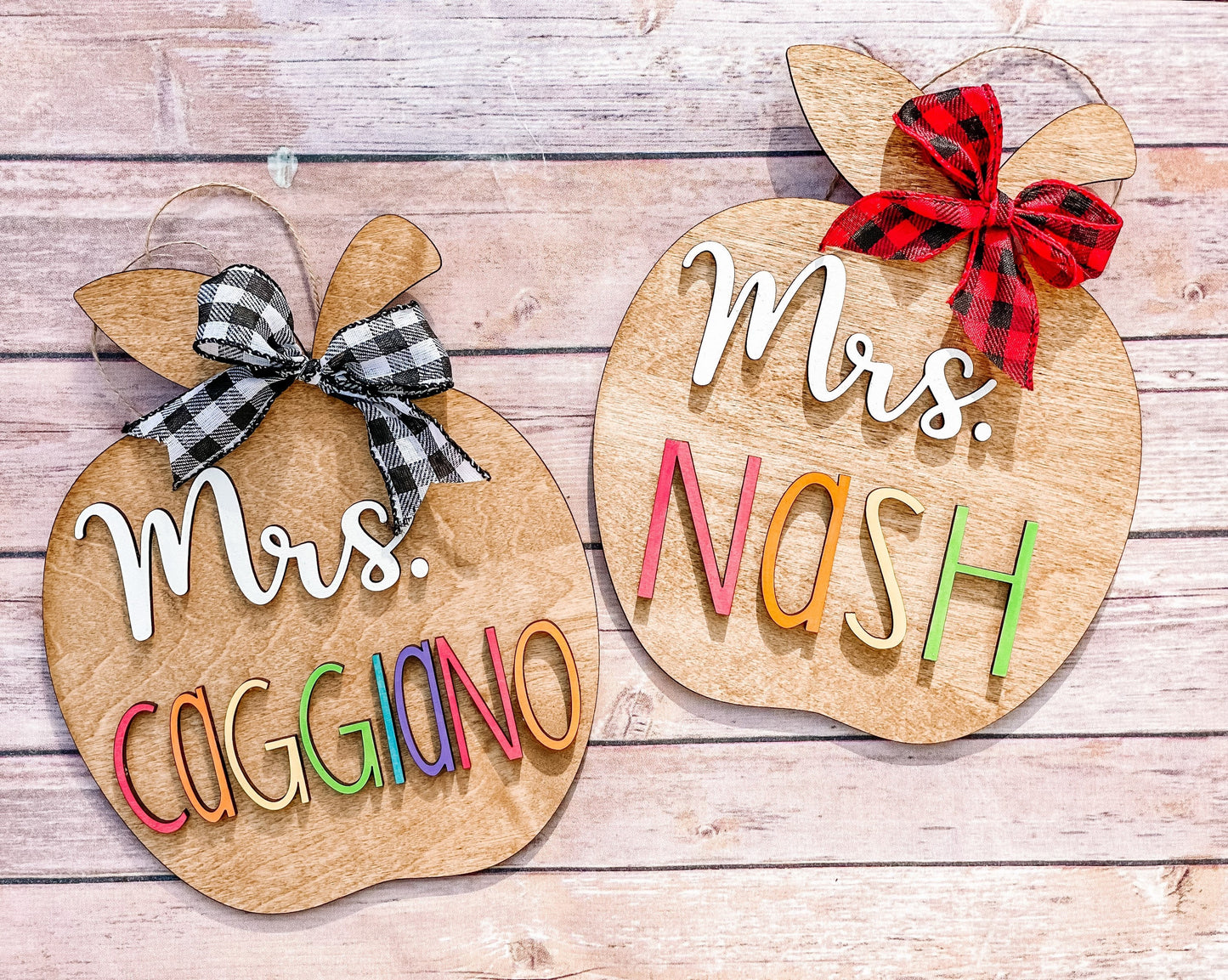 Personalized Apple Teacher Sign