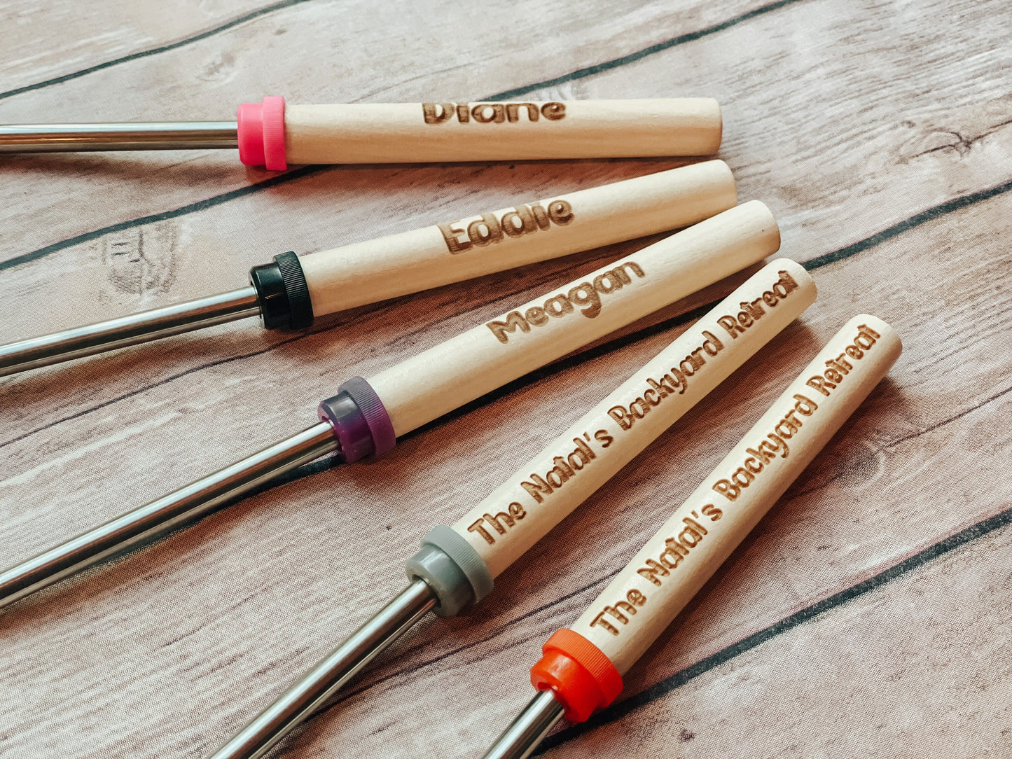 Personalized S’mores Roasting Sticks, Marshmallow Roasting Sticks,