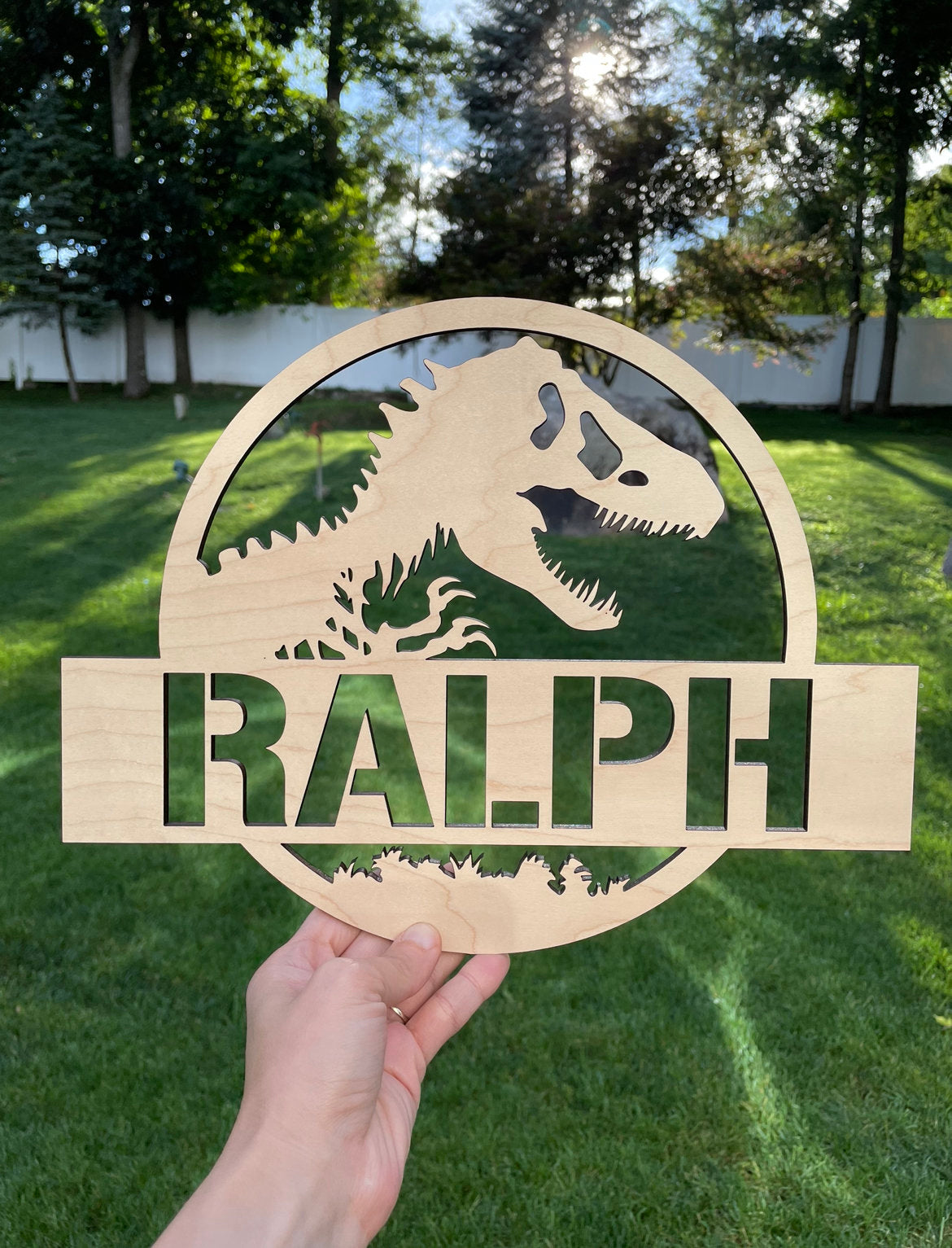 Personalized Dinosaur Sign with Name