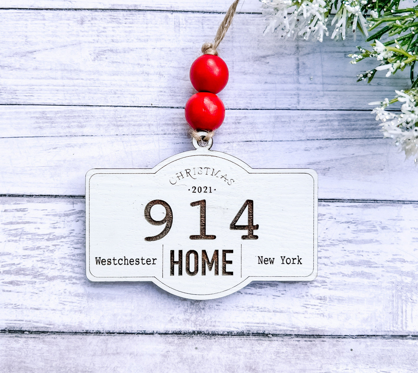 Personalized Area Code Ornament
