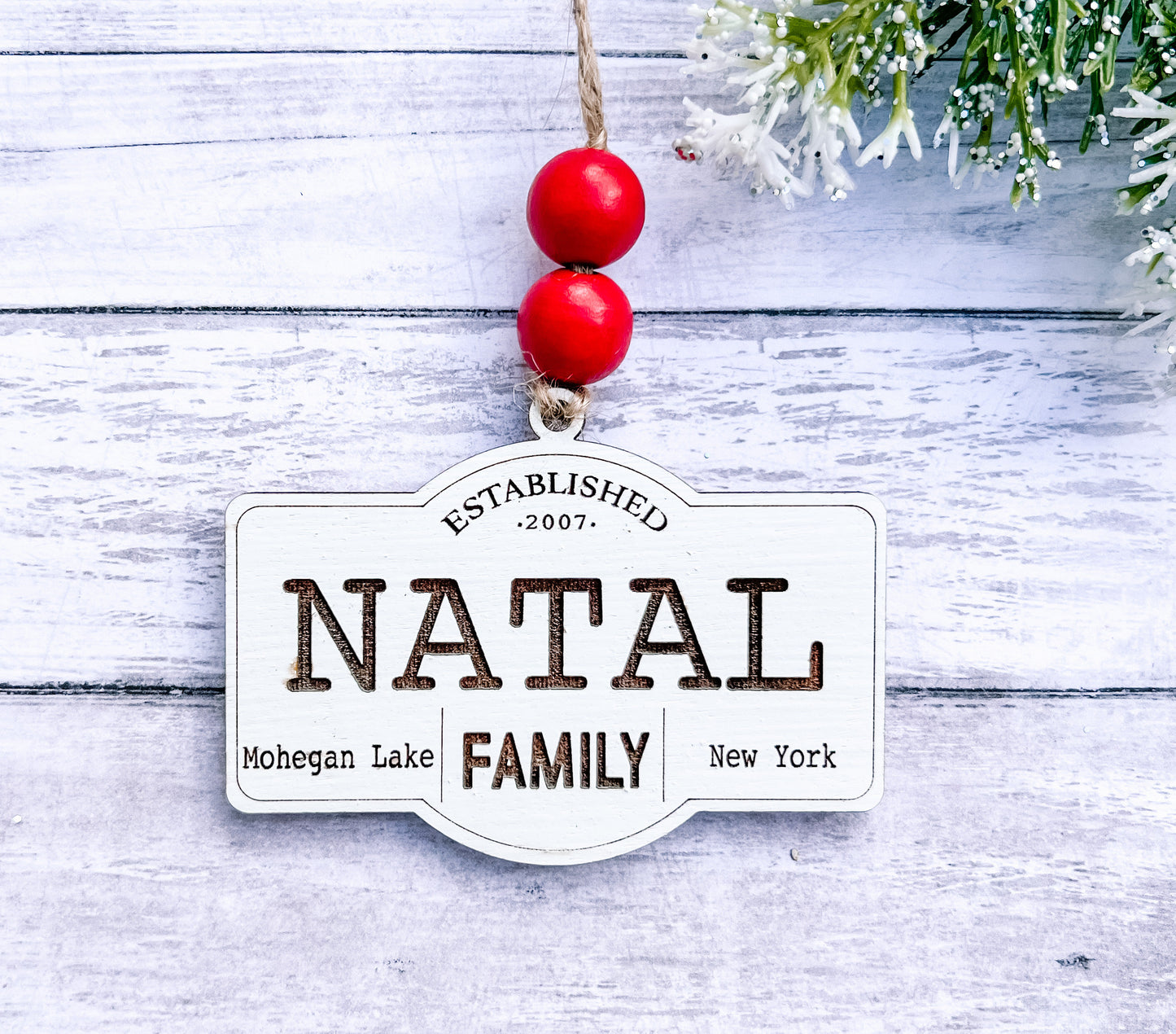 Personalized Family Name Ornament