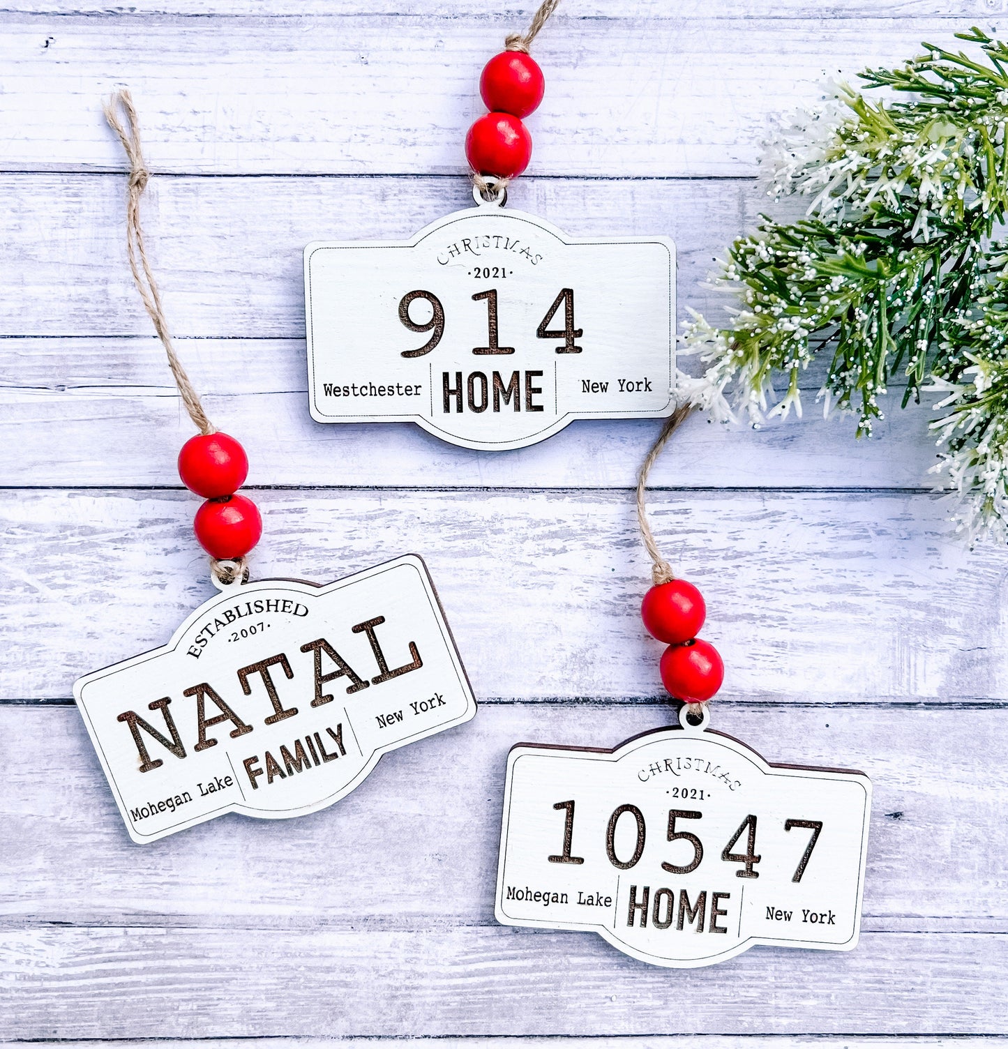 Personalized Area Code Ornament
