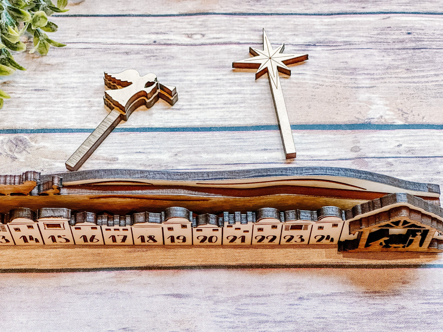 Wooden Nativity Advent Calendar
