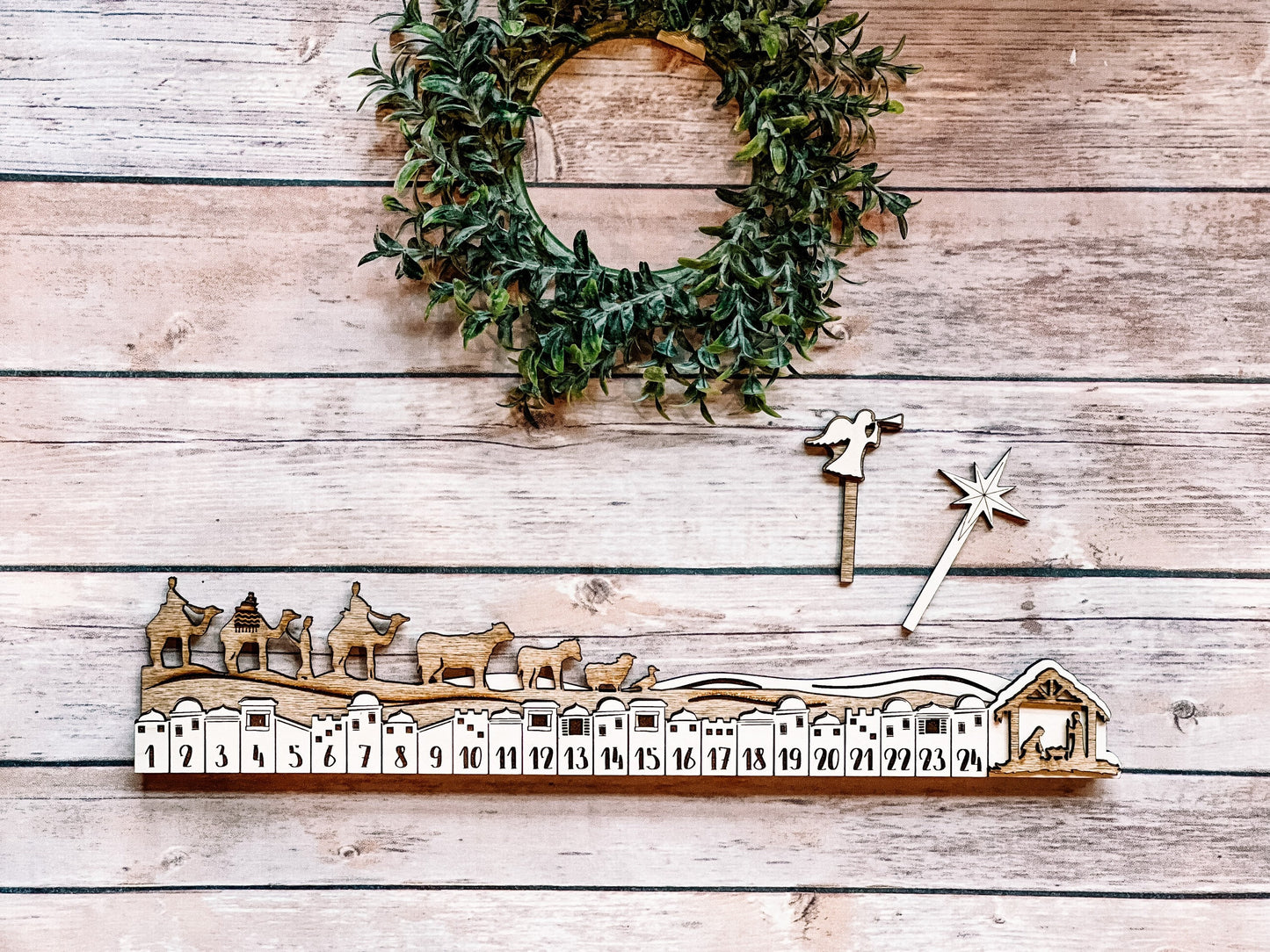 Wooden Nativity Advent Calendar
