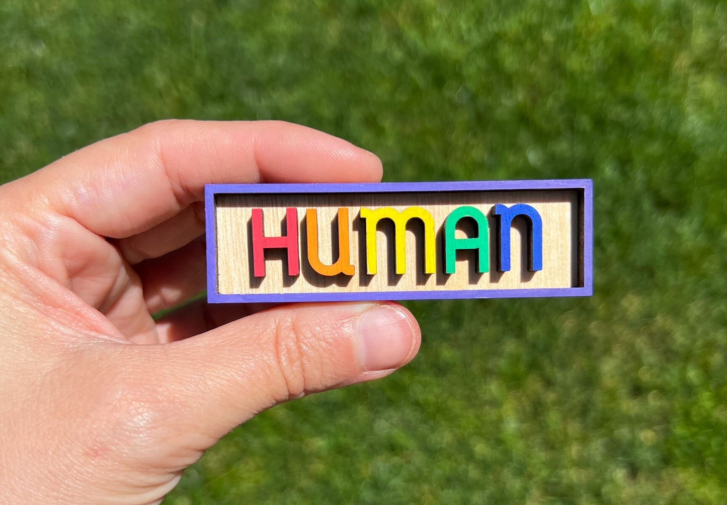 HUMAN Magnetic Pride Pin