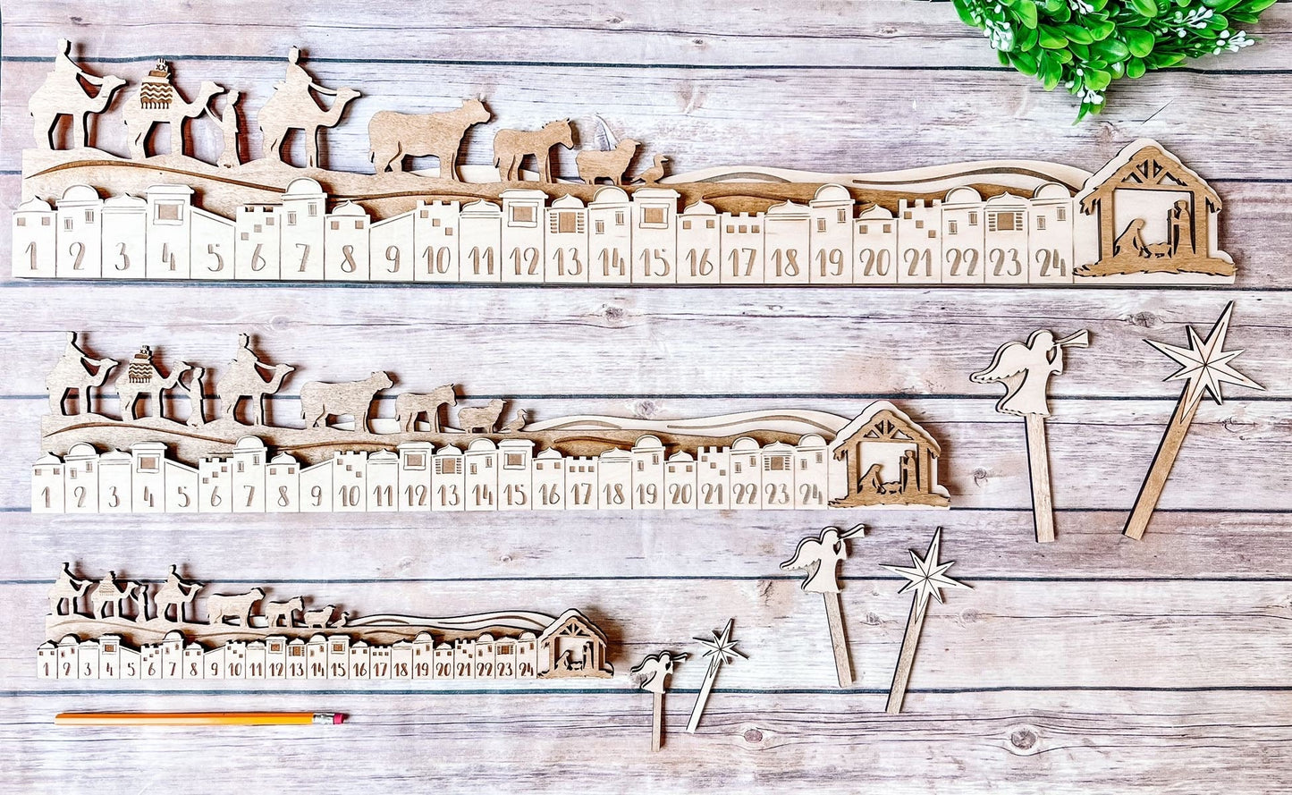 Wooden Nativity Advent Calendar