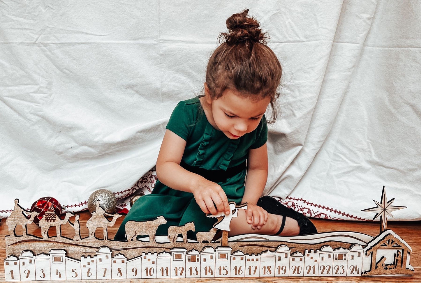 Wooden Nativity Advent Calendar