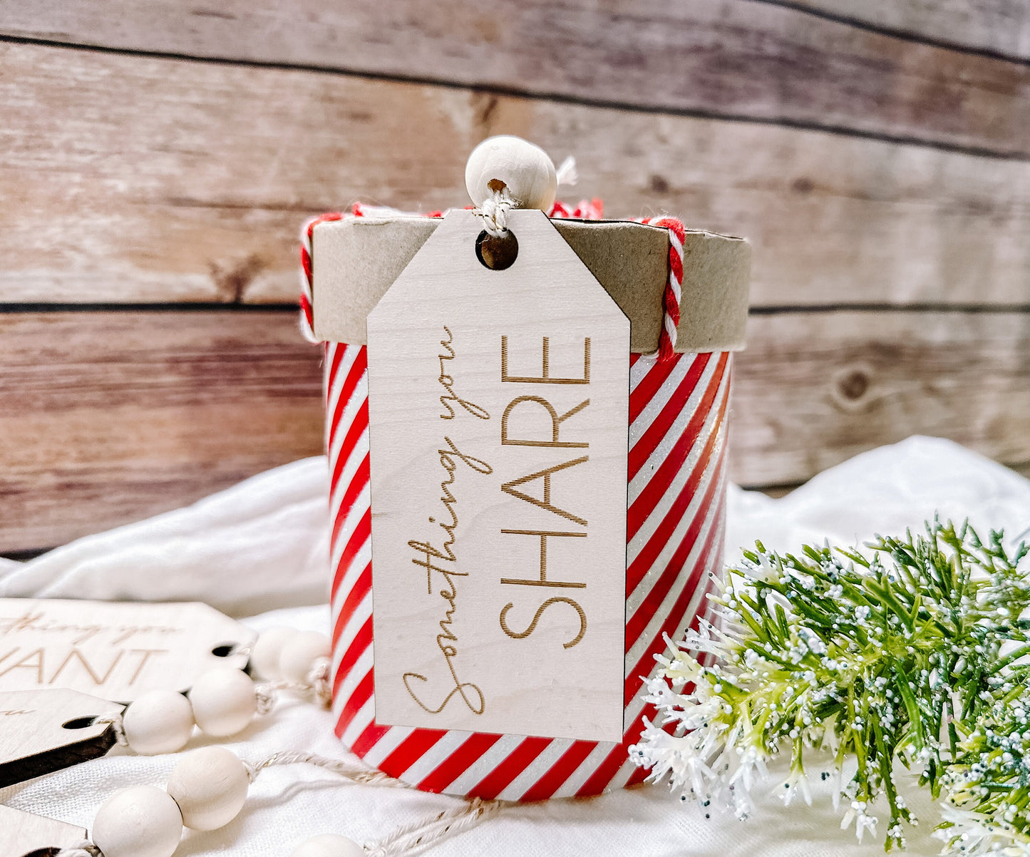 Wood Gift Tags, Set of Five, Something To Tags, 4 Gift Rule, Something You Read, Something You Need, Something You Wear, Christmas Gift Tags