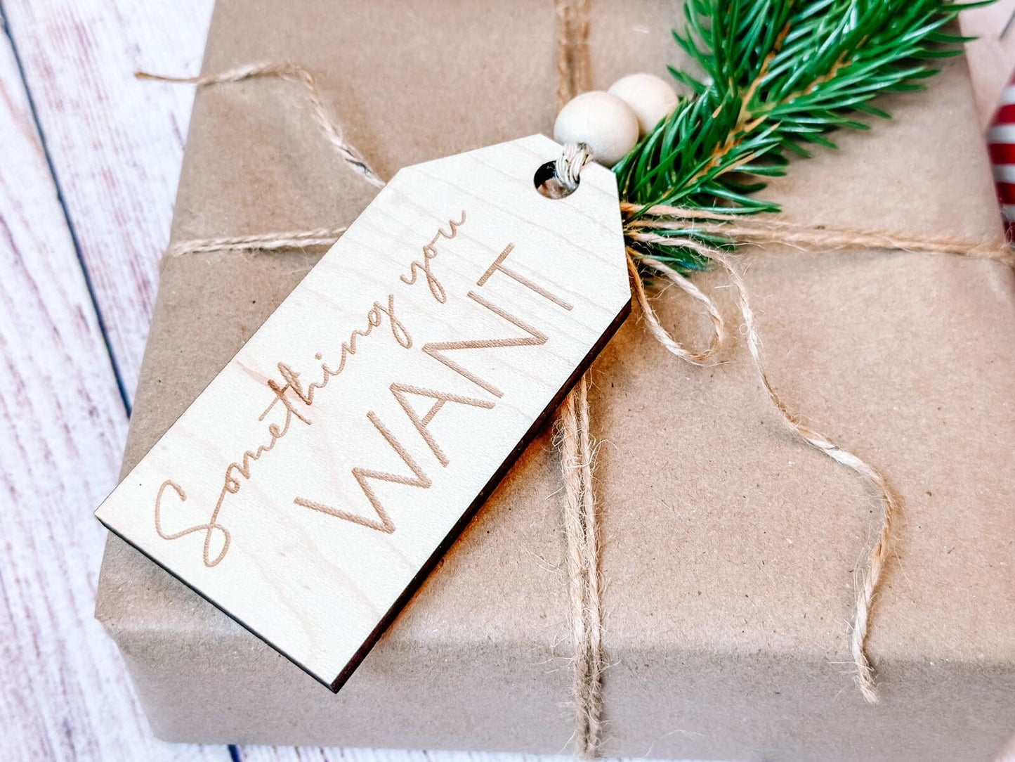 Wood Gift Tags, Set of Five, Something To Tags, 4 Gift Rule, Something You Read, Something You Need, Something You Wear, Christmas Gift Tags