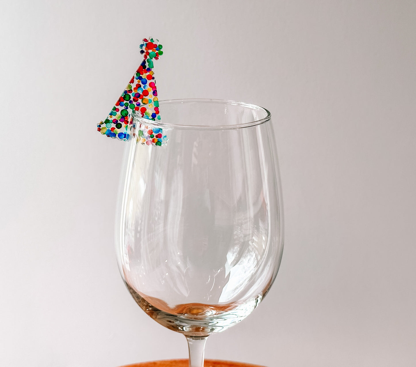 Celebration Drink Markers, Birthday Party Hat Glass Charm