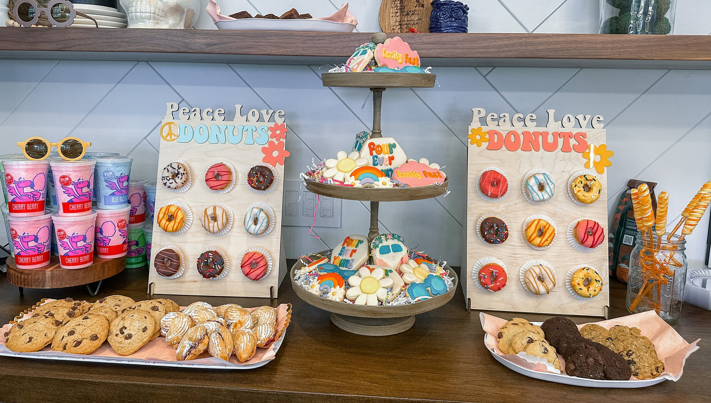 Groovy Mini Donut Wall, Tabletop Donut Display
