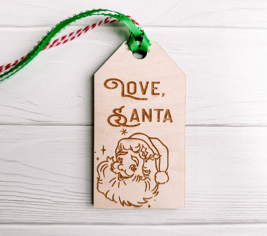 Vintage Santa gift tags