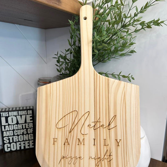 Personalized Family Pizza Night Wood Pizza Board