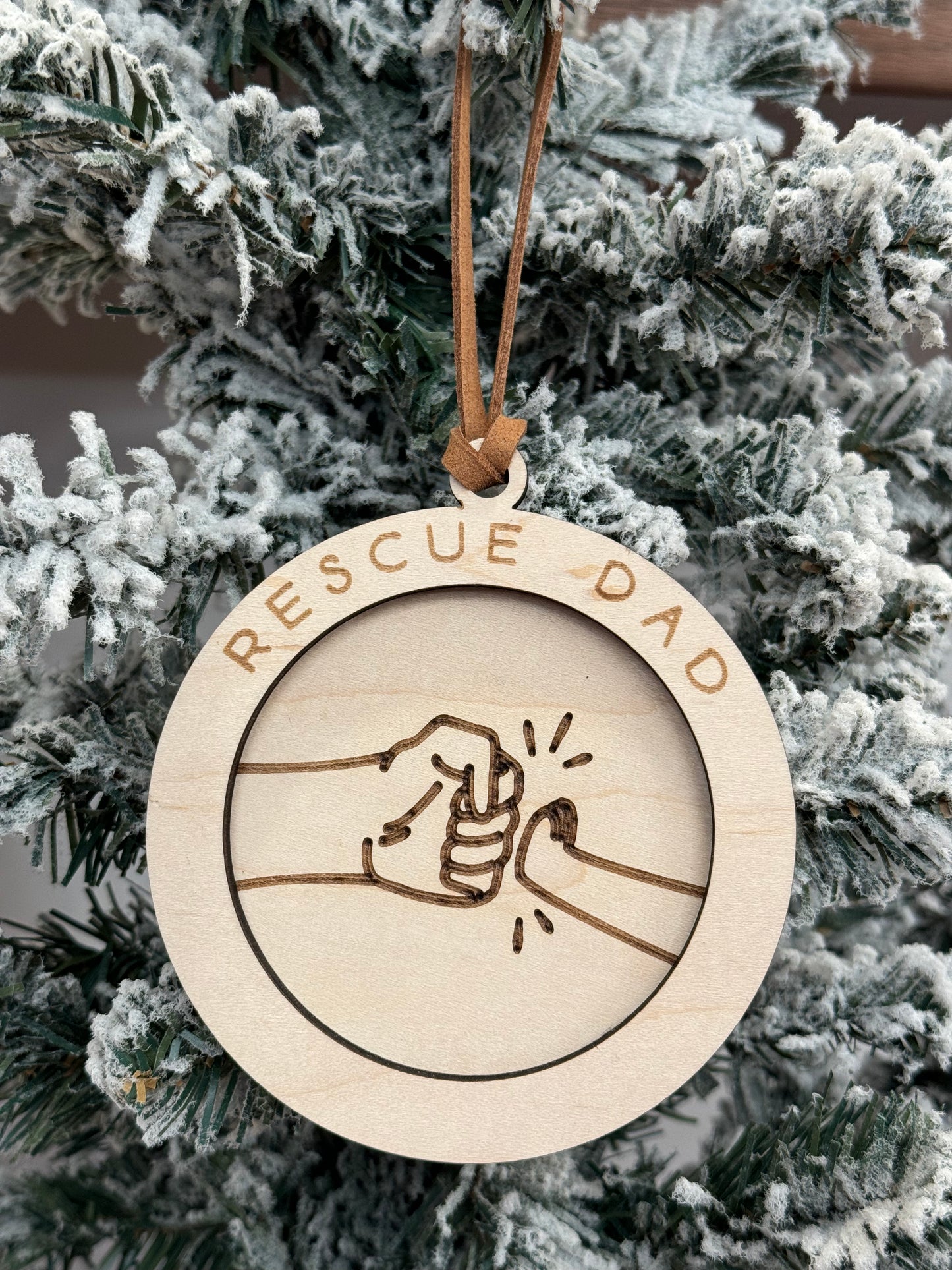 Rescue Dad Pet Lover Ornament