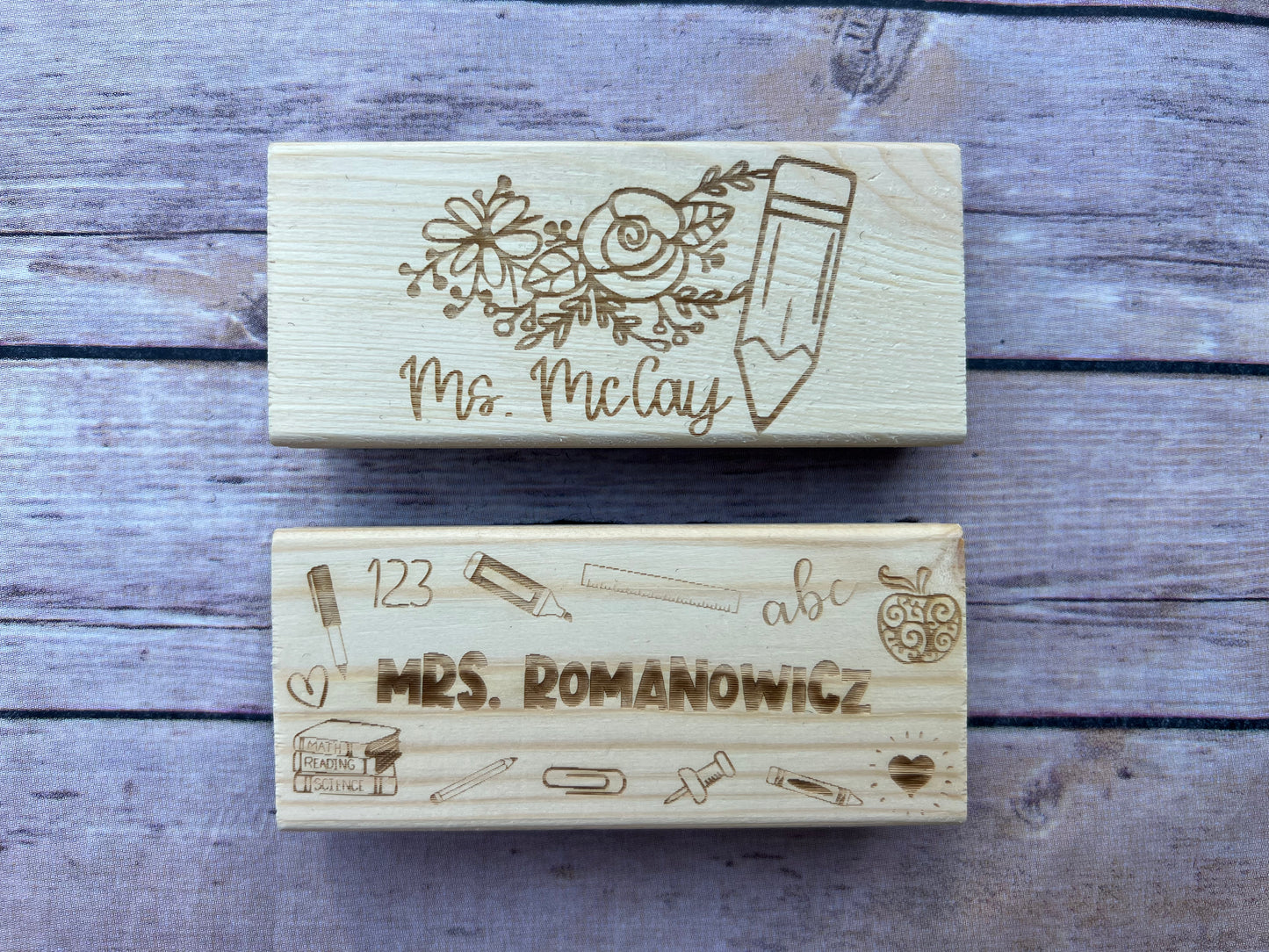 Personalized Dry Erase/Chalkboard Erasers