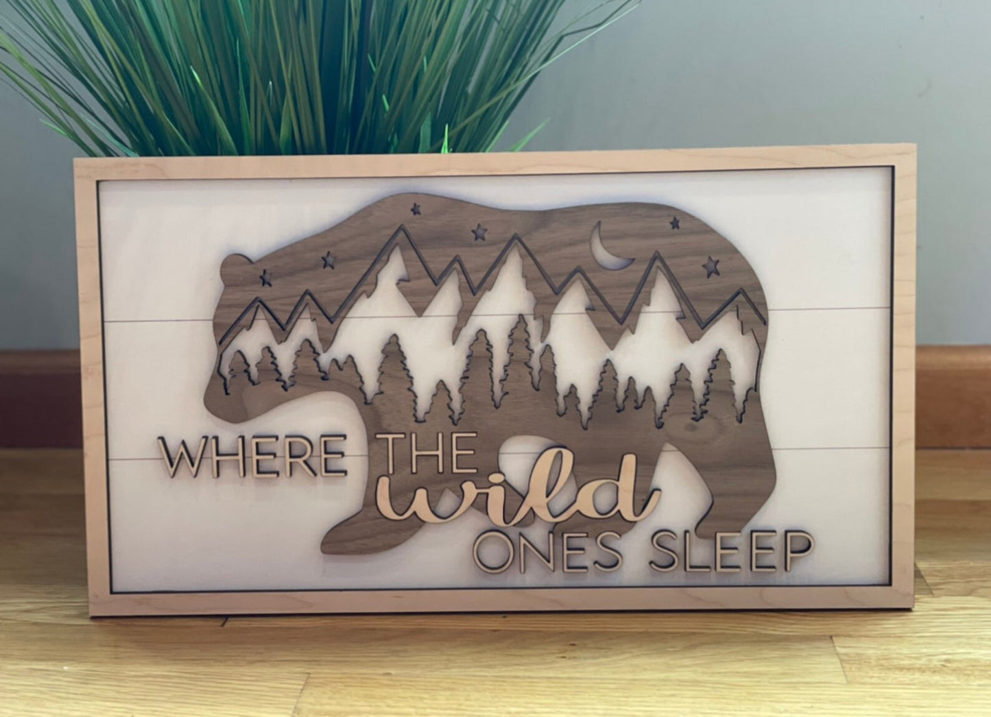 Where The Wild One Sleeps Nursery Sign