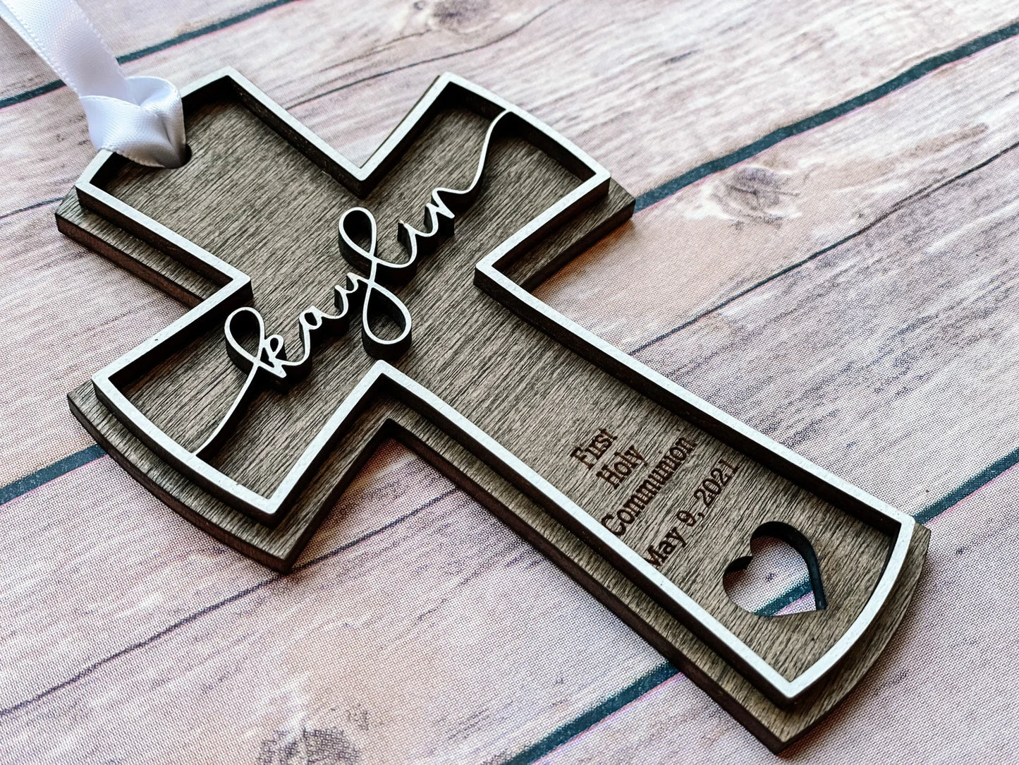 Personalized Wood Cross Wall Decor