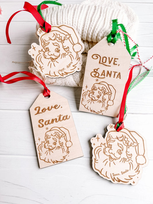 Vintage Santa gift tags