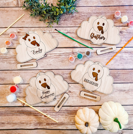 Personalized Paint Your Own Thanksgiving Turkey Craft Kit