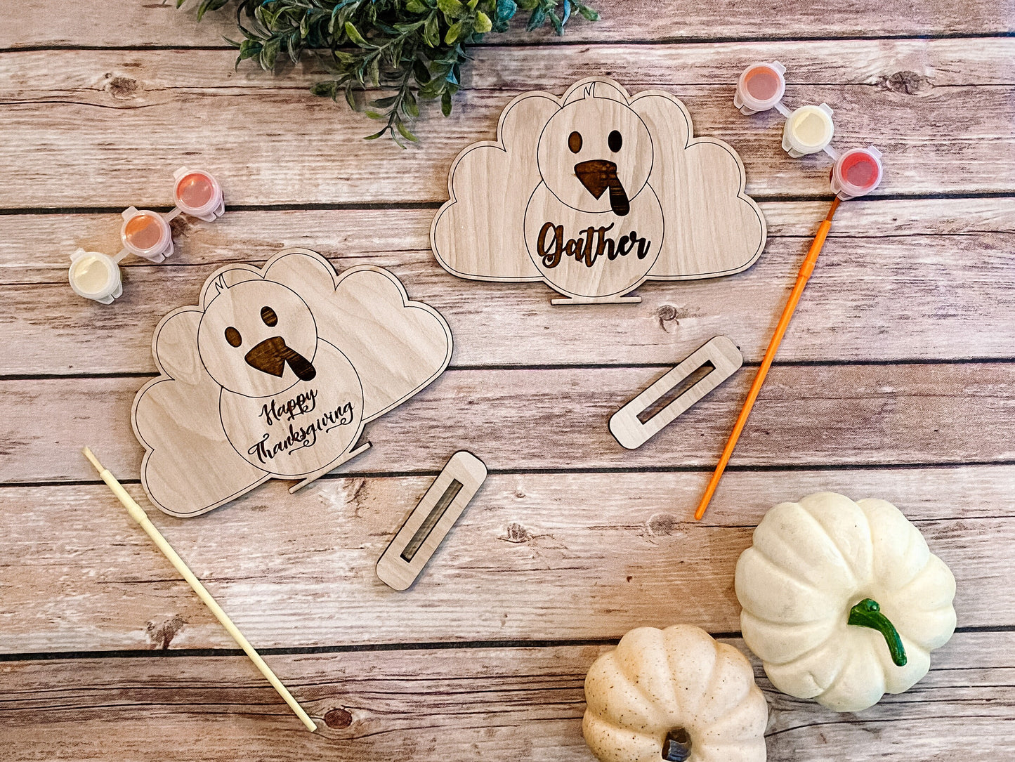 Personalized Paint Your Own Thanksgiving Turkey Craft Kit