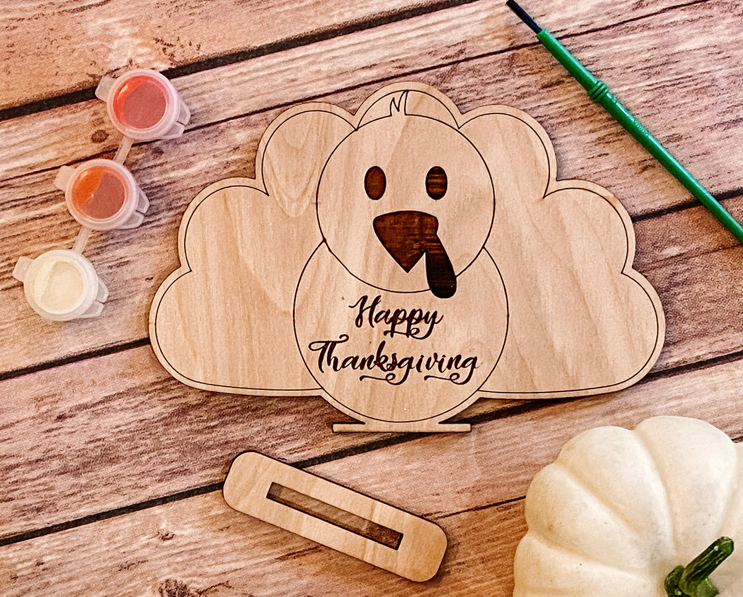 Personalized Paint Your Own Thanksgiving Turkey Craft Kit