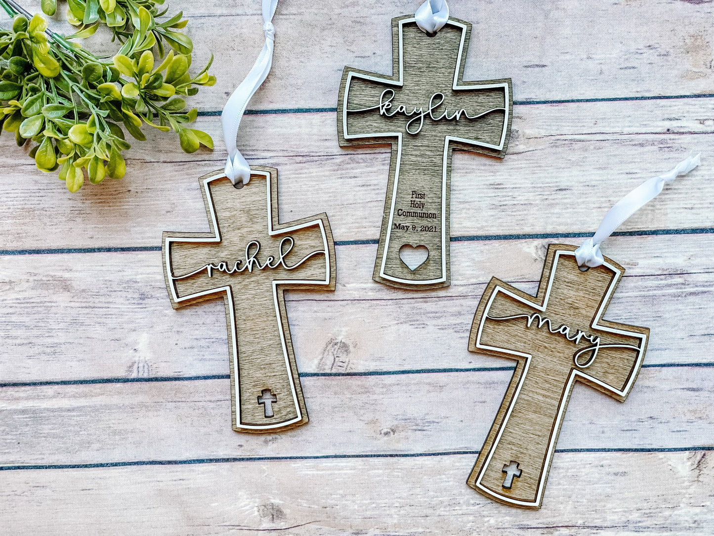 Personalized Wood Cross Wall Decor