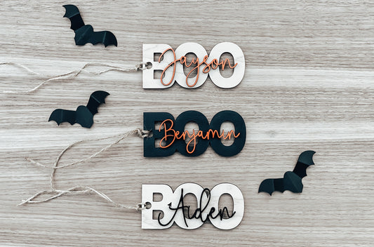 Personalized Halloween Boo Basket Tags