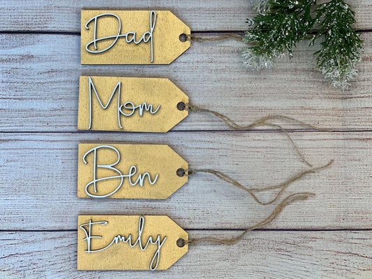 Personalized Gold Gift & Stocking Tags