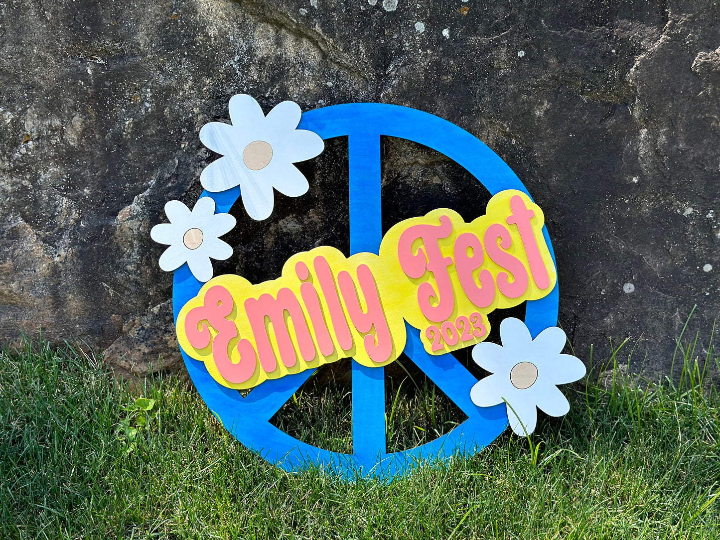 Personalized Groovy Sign, Bohemian Decor, Peace Sign, Photo Prop, Bedroom Wall Sign, Sign for Wedding, Sign for Birthday, Festival Party