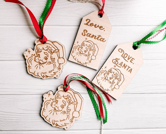 Vintage Santa gift tags