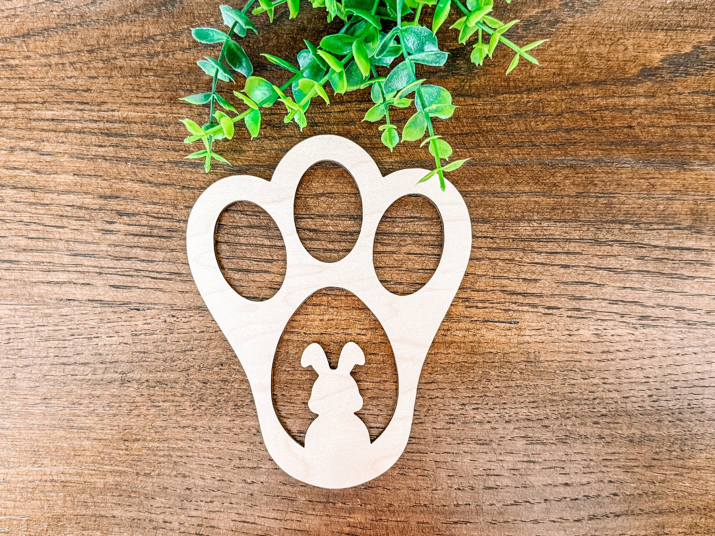 Easter Bunny Tracks Wood Stencil, Reusable Easter Bunny Footprint Stencil