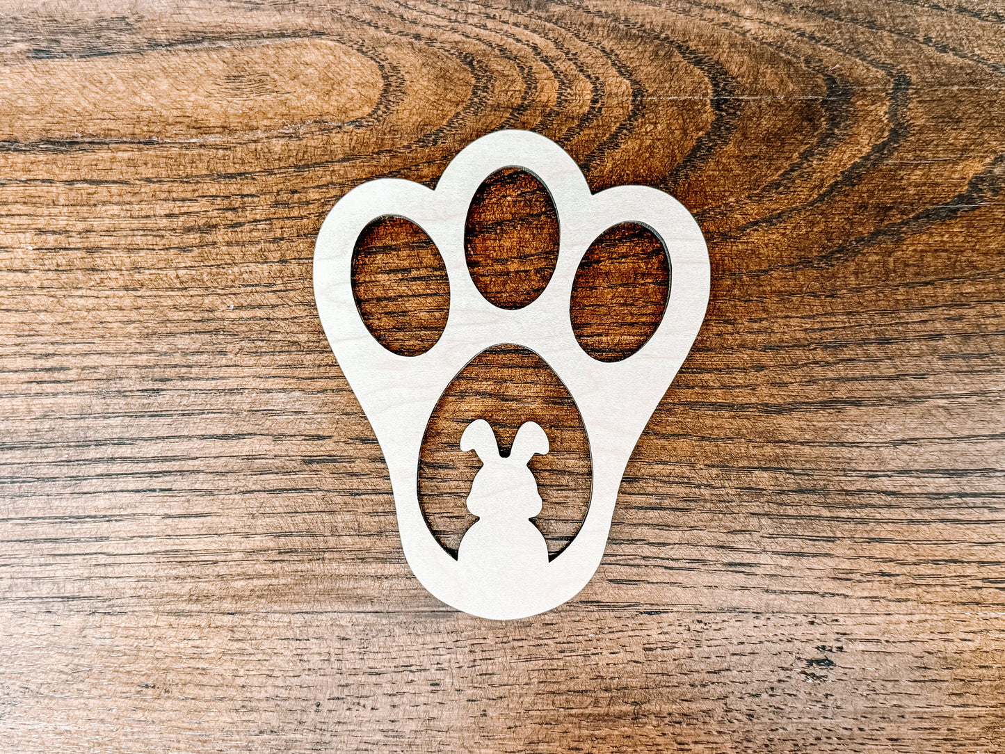 Easter Bunny Tracks Wood Stencil, Reusable Easter Bunny Footprint Stencil